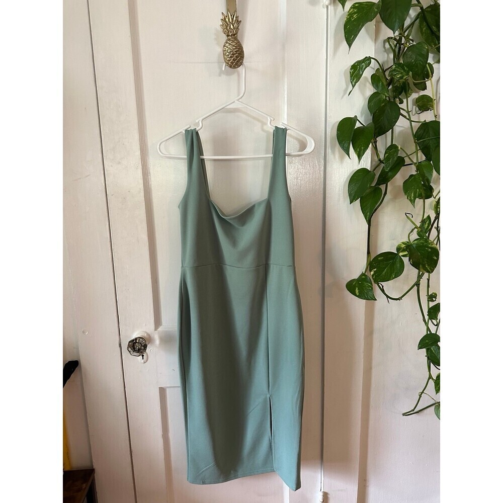 NastyGal women’s size large Teal bodycon dress